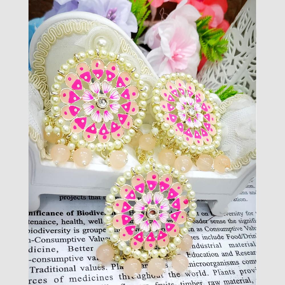 SNERA Ethnic Meenakari Pearl Earrings – Perfect for Weddings, Festivals & Parties
