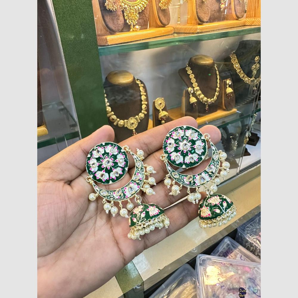SNERA Meenakari Jhumki Earrings – Handcrafted Ethnic Style