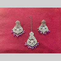 SNERA Gold Plated Austrian Stone And Beads Pearls Dangler Earrings