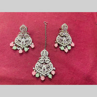 SNERA Gold Plated Austrian Stone And Beads Pearls Dangler Earrings