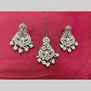 SNERA Gold Plated Austrian Stone And Beads Pearls Dangler Earrings