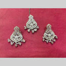 SNERA Gold Plated Austrian Stone And Beads Pearls Dangler Earrings