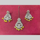 SNERA Gold Plated Austrian Stone And Beads Pearls Dangler Earrings