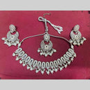Snera Sparkle Austrian Stone Necklace Set with earrings & maangtikka perfect for weddings