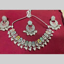 Snera Sparkle Austrian Stone Necklace Set with earrings & maangtikka perfect for weddings