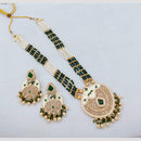 SNERA Luxury Crystal Stone And Pearls Meenakari Long Necklace Set