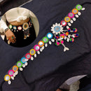 SNERA Trendy Navratri Style Pom Pom And Shell Mirror Kamarbandh