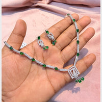 SNERA Graceful American Diamond Necklace Set