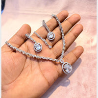 SNERA Graceful American Diamond Necklace Set