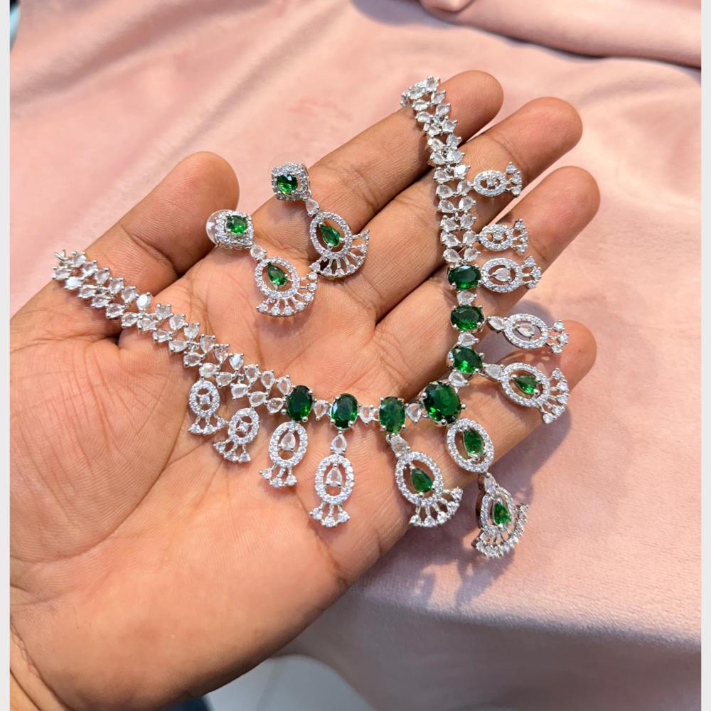 SNERA Graceful American Diamond Necklace Set