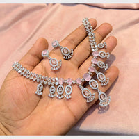 SNERA Graceful American Diamond Necklace Set
