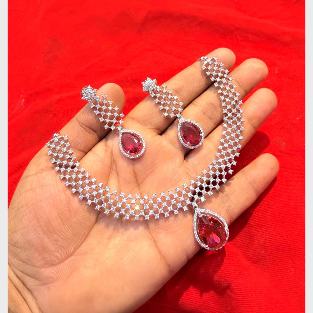 SNERA Graceful American Diamond Necklace Set