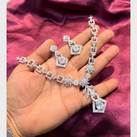 SNERA Graceful American Diamond Necklace Set