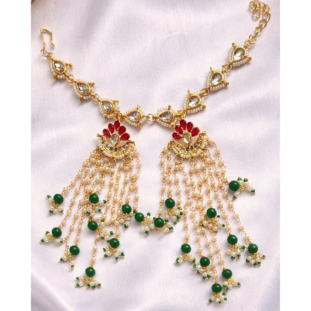 SNERA Kundan Stone And Pearl Designer Hair Accessories