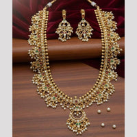 SNERA Designer Austrian Stone And Pearl Necklace Set 