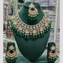 SNERA Kundan Stone And Beads Elegant Necklace Set