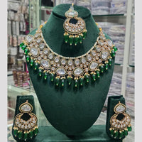 SNERA Kundan Stone And Beads Elegant Necklace Set