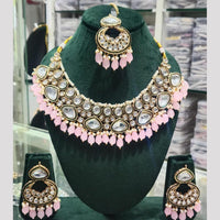 SNERA Kundan Stone And Beads Elegant Necklace Set