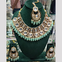 SNERA Kundan Stone And Beads Elegant Necklace Set