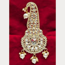 SNERA Maharaja Style Kundan Stone And Pearl Brooch