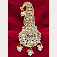 SNERA Maharaja Style Kundan Stone And Pearl Brooch