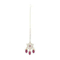 SNERA Wedding Special Kundan Stone And Pearl Maangtikka