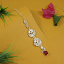 SNERA Wedding Special Kundan Stone And Pearl Maangtikka