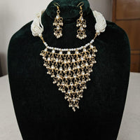 SNERA Party Wear Kundan Stone And Pearl Necklace Set 