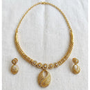 SNERA Traditional Gold Plated Austrian Stone Designer Necklace Set with Earrings