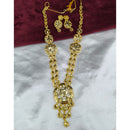 SNERA Traditional Gold Plated Designer Necklace Set with Earrings