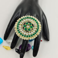 SNERA Kundan & Pearl Designer Ring