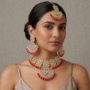 SNERA Party Wear Kundan Stone And Pearl Choker Necklace Set