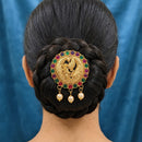 SNERA Traditional Peacock Design Hair Accessory with Pearls