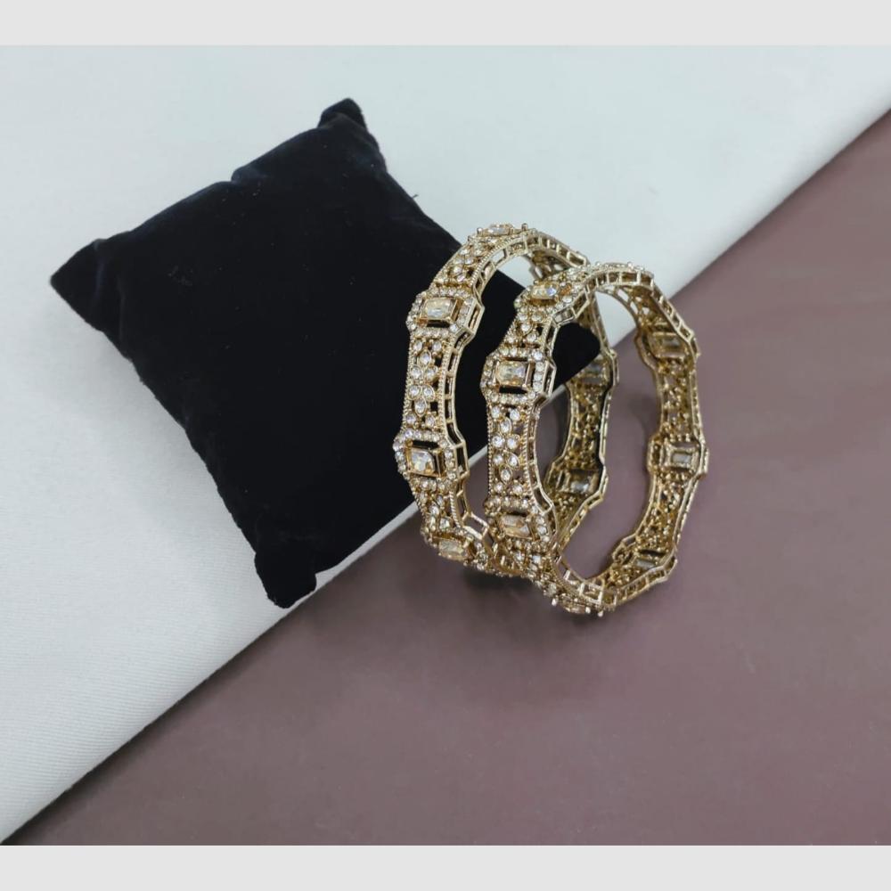 SNERA Elegant Crystal Stone and Austrian Stone Designer Bangles Set