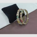 SNERA Elegant Crystal Stone and Pearl Designer Bangles Set