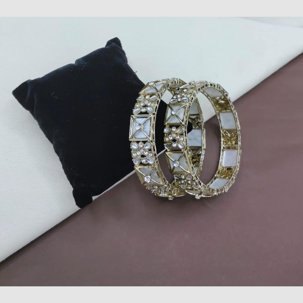 SNERA Elegant Crystal Stone and Austrian Stone Designer Bangles Set