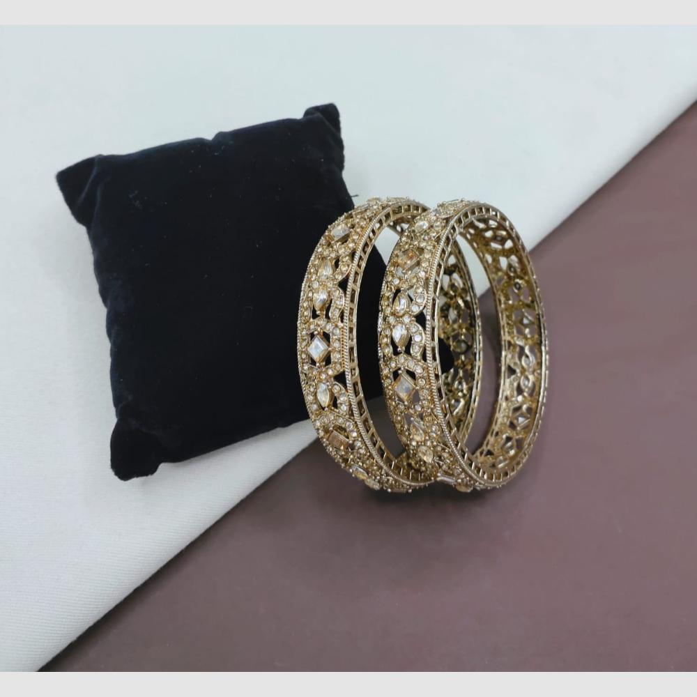 SNERA Elegant Crystal Stone and Austrian Stone Designer Bangles Set