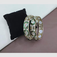SNERA Elegant Crystal Stone and Meenakari Designer Bangles Set