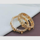 SNERA Elegant  Austrain Stone And Pearl Designer  Bangles Set