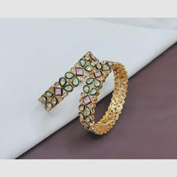 SNERA Elegant Crystal Stone and Austrian Stone Meenakari Designer Bangles Set