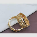 SNERA Elegant  Pota Stone Elephent Design Openable Bangles Set