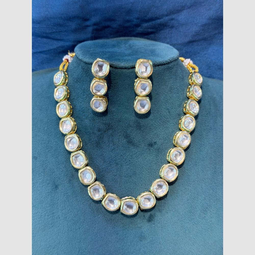 SNERA Gold Plated Polki Kundan Meenakari Necklace Set