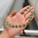 SNERA Gold Plated Ethnic Pota Stone Necklace Set