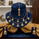 SNERA Elegant Crystal Stone And Pearl Necklace Set Women