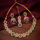 SNERA Elegant Crystal Stone And Pearl Necklace Set Women