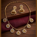 SNERA Elegant Crystal Stone And Pearl Necklace Set Women