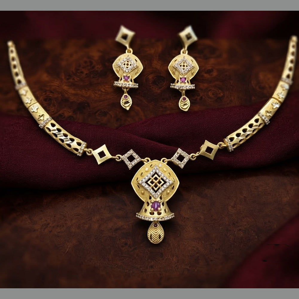 SNERA Trendy Austrian Stone Necklace Set With Earrings