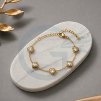 SNERA Elegant Crystal Stone Heart Shape Bracelet for Women