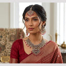 SNERA Elegant Crystal Stone And Pearl Necklace Set Women