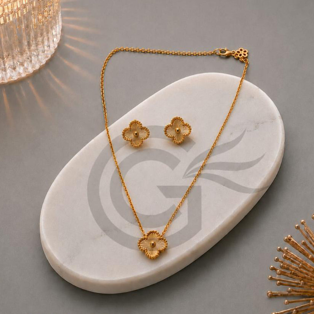 SNERA Designer Clover Necklace Set for Women